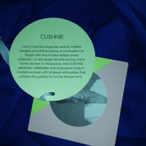 CUSHNIE ROYAL BLUE WRAP MIDI SHIRT DRESS - Picture 6 of 7